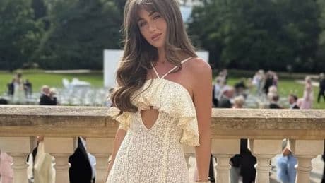 Love Island's Georgia Steel wore the most perfect butter yellow maxi dress to Dani Dyer's wedding