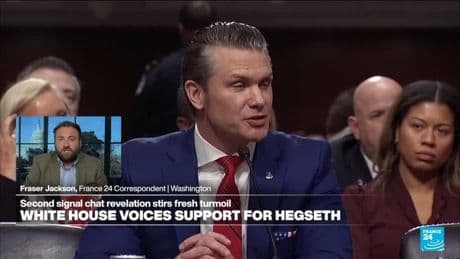 White House voices support for Hegseth amid new Signal group chat scandal
