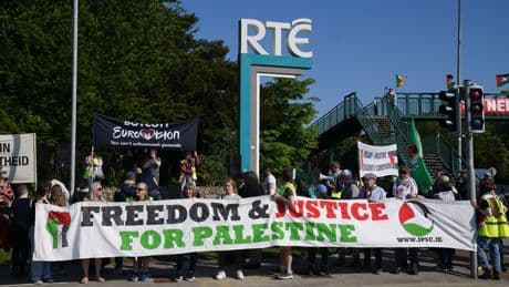 Protesters call for RTE and BBC boycott of Eurovision