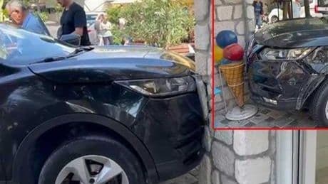 Sürücü şokta! Gaz pedalı takılınca ortalık savaş alanına döndü