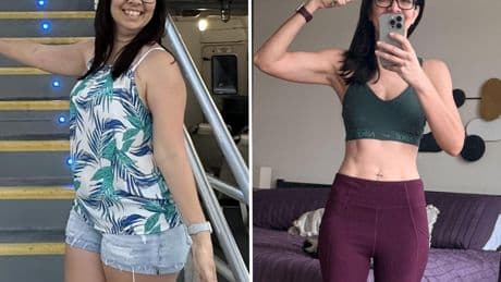 A 42-year-old woman gained weight from early menopause and a stressful job. She lost over 60 pounds with 3 habits.