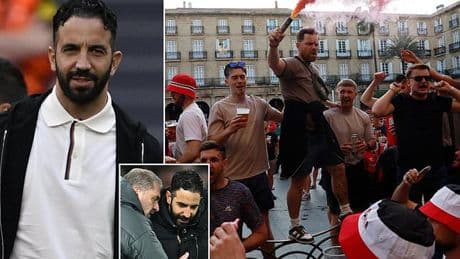 Ruben Amorim admits he doesn't 'know how to explain' why Man United fans continue to back him ahead of Europa League final following dismal domestic campaign
