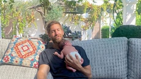 Calvin Harris reveals details of Vick Hope's home birth and graphic snap stuns fans