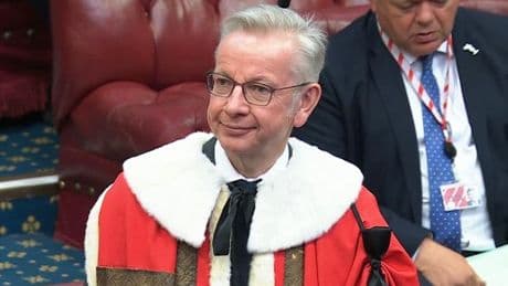 Ermine-clad Tory Michael Gove sworn into House of Lords