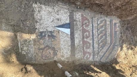 Altyapı çalışmalarında Roma döneminden kalma mozaik bulundu