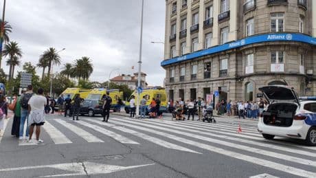 Atropello múltiple en la plaza de Mina de A Coruña: al menos cuatro personas heridas