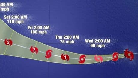 Tropical Storm Erin mapped as 'first hurricane of the season' races towards US