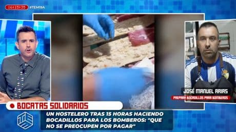 Un hostelero multiplica la producción de bocadillos para alimentar a bomberos, voluntarios y desalojados por los graves incendios