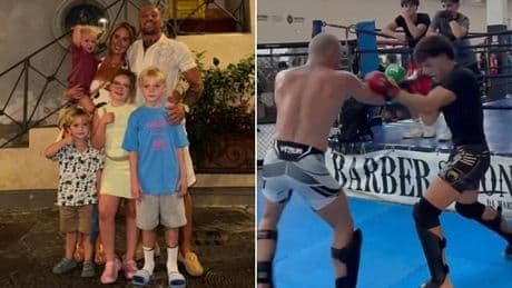 Conor McGregor incredibly claims he's 'at peace with life' as he posts loved-up family photo, amid accusations of 'bullying young fighters' in footage of him brutally beating sparring partners