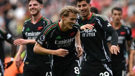 Southampton 1-2Arsenal: Martin Odgeaard helps depleted Gunners break 101-year record as second place confirmed