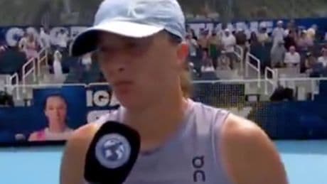 Iga Swiatek interview takes awkward turn after win: ‘Probably me spitting on you’