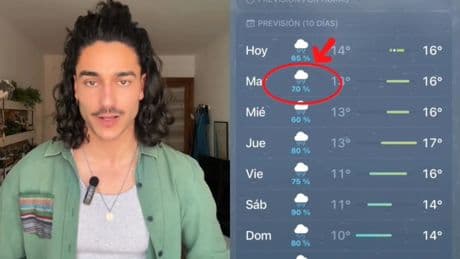 Un profesor aclara qué significan realmente los porcentajes de lluvia en las aplicaciones del tiempo