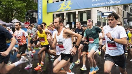 J.P. Morgan-Firmenlauf in Frankfurt: Auch der Regen konnte sie nicht aufhalten