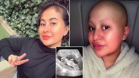Mother-to-be thought her extreme morning sickness was down to her pregnancy - only to receive devastating cancer diagnosis