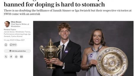 La stampa inglese insulta Sinner: "La vittoria degli avvocati"