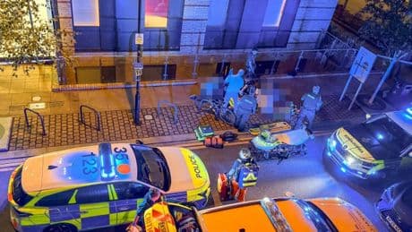 Two arrested after student murdered outside flats in centre of Cambridge
