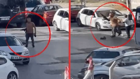 İstanbul'da pompalı tüfekle sokağa çıkıp yolu kapattı