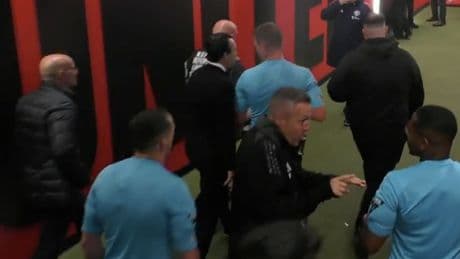 Aston Villa boss Unai Emery confronts officials in tunnel after huge Man Utd controversy