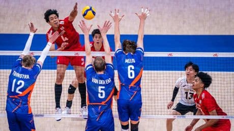 Volleyballers buigen voor Japan in Nations League