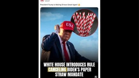 GOP mocked for posting about Trump’s paper straw policies amid Epstein fallout