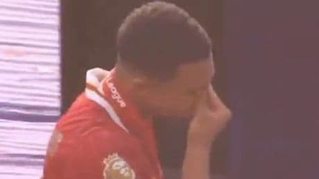 Trent Alexander-Arnold breaks down in tears as Liverpool lift Premier League trophy