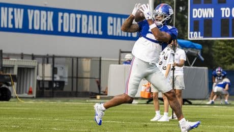 Juice Wells Jr. has sights set on making Giants dream happen with college teammate Jaxson Dart