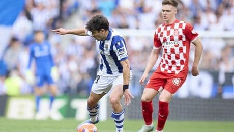 La Real Sociedad vence al Girona en el último instante