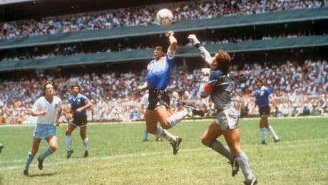 Maradona's 'Hand of God' named most notorious moment in football history