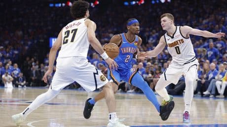 Oklahoma City walst over Denver heen in beslissingswedstrijd play-offs NBA