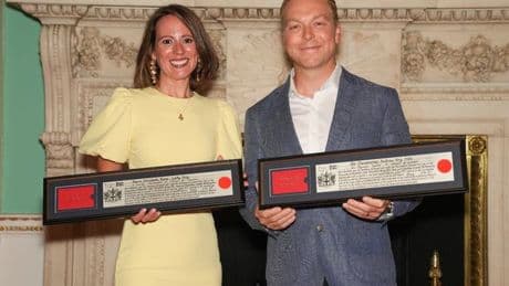 Sir Chris Hoy and wife receive Freedom of the City of London days after Pride of Scotland award