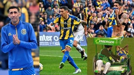 <p>Di Maria e il Rosario Central, 18 anni dopo: gol, lacrime, infortunio e...barella</p>