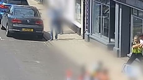 Police officer tackles knifeman on busy street in heroic moment that won her a bravery award