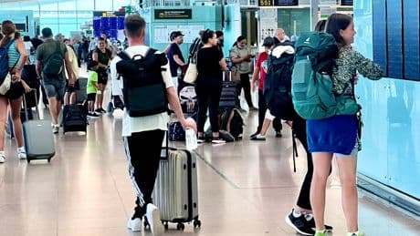 British holidaymakers abroad splurge more than double what foreign tourists spend in the UK