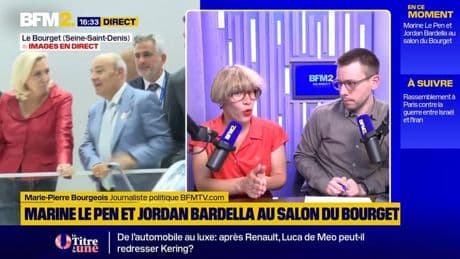 Marine Le Pen et Jordan Bardella au salon du Bourget, un déplacement commun plutôt rare
