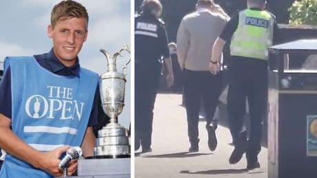 "Beast!"Top Scots golf caddie heckled at court after filthy texts to schoolgirl