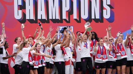 Story not done yet, says emotional Leah Williamson as England celebrate Euro win