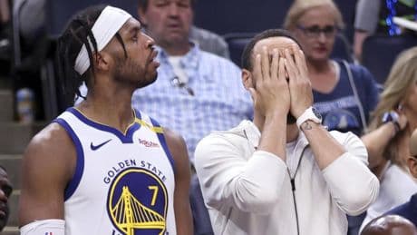 Imperdible: la cara que se le quedó a Curry al ver a Randle hacer esto