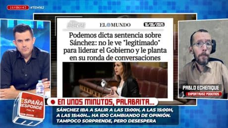 Pablo Echenique explica el plantón de Podemos a Pedro Sánchez: &quot;No vamos a lavarle la cara al PSOE&quot;