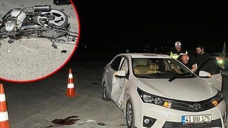 Kocaeli'de feci kaza! Otomobil ile motosiklet çarpıştı; 1 ölü, 2 yaralı