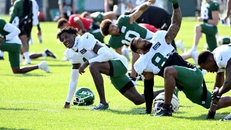 Secondary dominates with two interceptions of Justin Fields at Jets camp