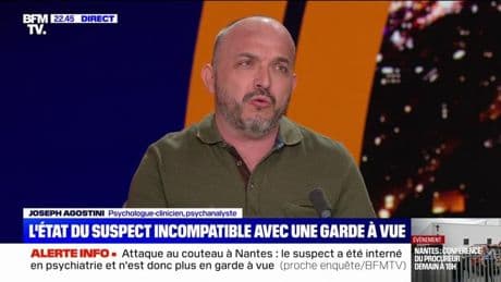 Attaque au couteau dans un lycée à Nantes: "Il faut renforcer les psychologues scolaires dans les établissements", explique Joseph Agostini, psychologue clinicien