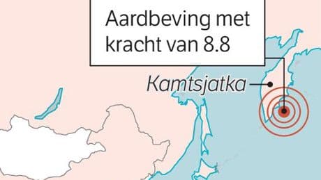 Na een plotselinge beweging van de zeebodem kan een golf zich vrijwel ongeremd over de oceaan bewegen