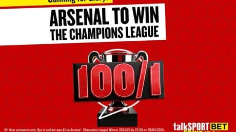 Get Arsenal to win Champions League at 100/1 after Real Madrid heroics with talkSPORT BET