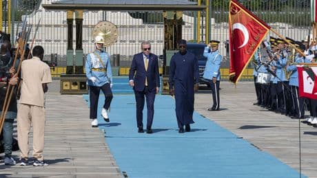 Cumhurbaşkanı Erdoğan, Senegal Başbakanı Sonko'yu resmi törenle karşıladı