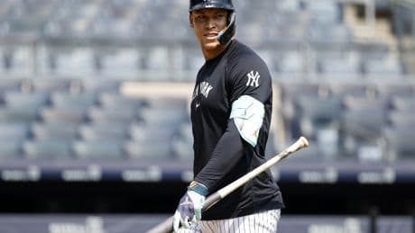 Aaron Judge on cusp of rejoining Yankees after elbow injury