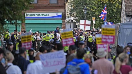 Protests and counter protests to be held outside asylum hotels across UK