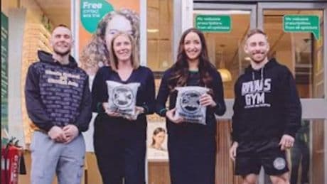 Specsavers in Wishaw sponsor local martial arts school in providing 30 full training kits