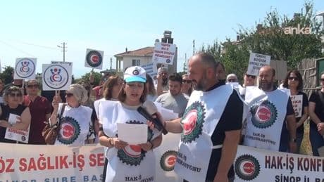 Hak-İş'ten Sinop’ta oturma eylemi: "Kiramızı, kredi kartlarımızı ödeyemiyoruz”
