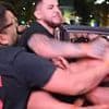 Shocking video shows moment handcuffed man is beaten by furious survivors of LA crash that injured 31