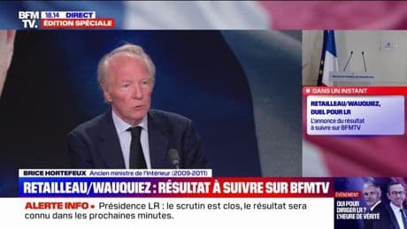 Présidence LR: "Ce soir, la droite est de retour", assure Brice Hortefeux, ancien ministre de l'Intérieur